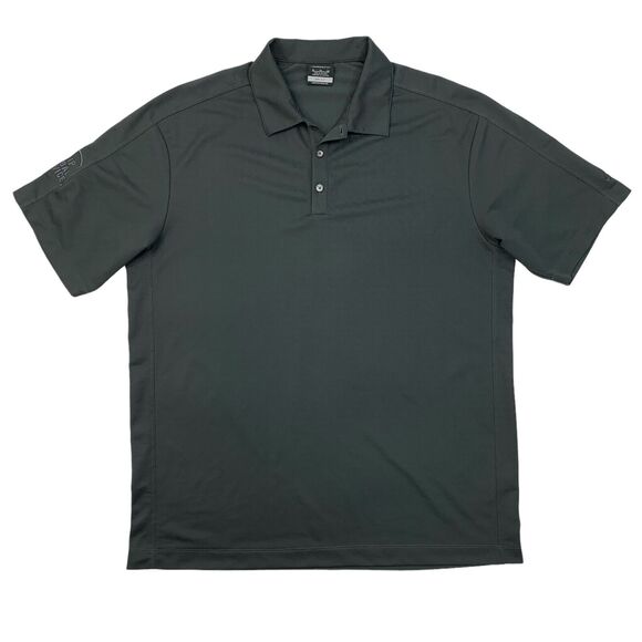 Nike Polo Shirt Mens XL Extra Large Charcoal Grey Dri Fit Performance Golf - Picture 1 of 12